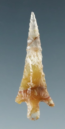 1 3/16" Columbia River Gem point made from beautiful clear and gold agate.
