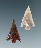 Pair of Columbia Plateau points found near the Columbia River. Largest is 7/8