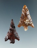 Pair of well styled Columbia Plateau points, largest is 1