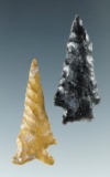 Pair of Columbia River arrowheads, largest is 1 3/8