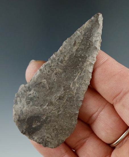 Thin and nice! 2 3/4" Knife with excellent flaking made from attractive Coshocton Flint found in Ohi