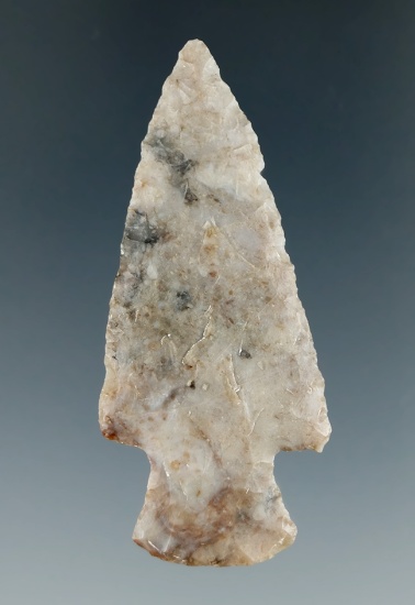 2 3/16" stemmed dart point that is nicely flaked found in Utah.
