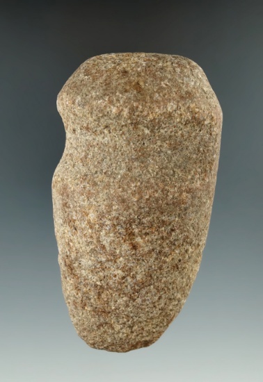 4 3/8" long 3/4 grooved quartz Axe found in Ohio.