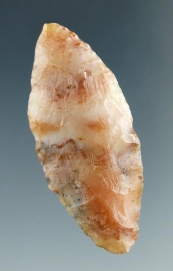 1 1/2" Cascade Leaf Blade made from multi-color Translucent Agate, found near the Columbia River.