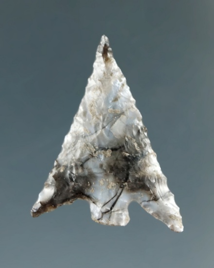7/8" Columbia Plateau Needle Tip, made from Blue-Green Agate, found near the Columbia River.