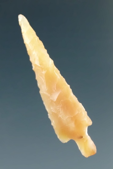 1 1/4" Wallula with Square Stem made from Translucent Orange Agate, Columbia River.