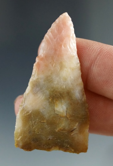 1 3/4" Plateau Pentagonal Knife made from Green and Pink Agate, found near the Columbia River.