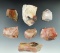 Group of 7 Flint Ridge Cores found in Licking Co., Ohio. Ex Gilbert Dilley Collection.