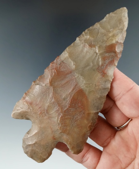 4 13/16" Hopewell made from Carter Cave Flint, found in Muskingum Co., Ohio.