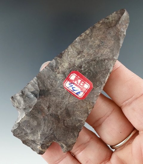 3 5/16" Archaic Stemmed Knife found in Meigs Co., Ohio. Ex. Harry McBride. Bennett COA.