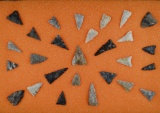 Group of 27 Triangles found by Leroy Deal in Coshocton Co., Ohio. Largest is 1 5/8