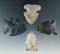 Set of four nice Archaic Sidenotch points found in Ohio, largest is 1 7/8