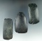 Set of three well polished Hardstone Celts found in Michigan, largest is 3 1/16