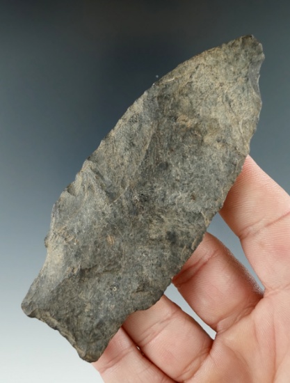 4 1/16" Paleo Stemmed Lanceolate Knife - Sunfish Creek, Monroe Co., Ohio. Ex. Len Weidner.