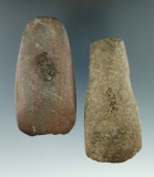 Pair of Celts and one Adze found in New York, largest is 5 1/8