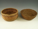 Pair of nicely woven Baskets, largest is 7