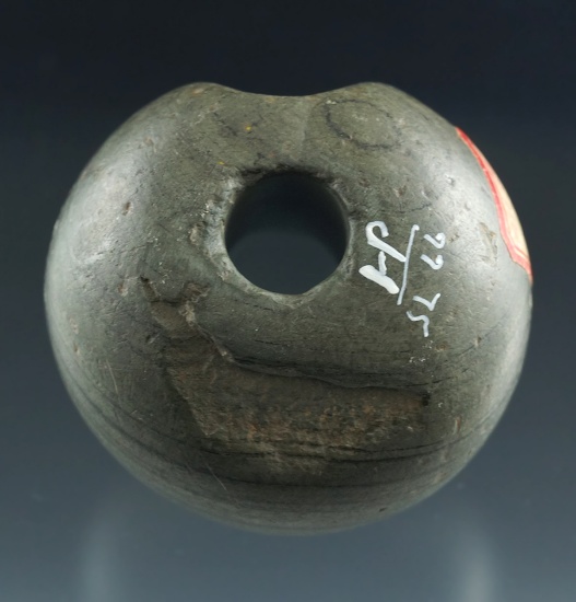 Classic style 2" Flattened Ball Bannerstone with a nice flutes found in