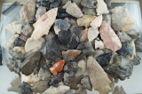 Group of 100 assorted fieldstone arrowheads from Wayne Co., Ohio.