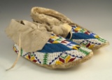 Beautifully beaded Leather Moccasins.