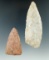 Pair of large Flint knives found in Ohio, largest is 4 5/16