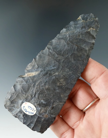 Excellent flaking on this 4 1/8" Paleo Knife made from Coshocton Flint - Holmes Co., Ohio.