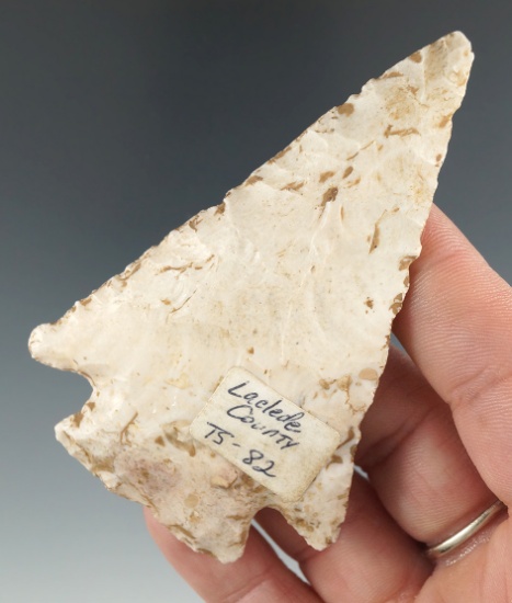 3 3/8" Hopewell made from Burlington Flint, found in Laclede Co., Michigan.