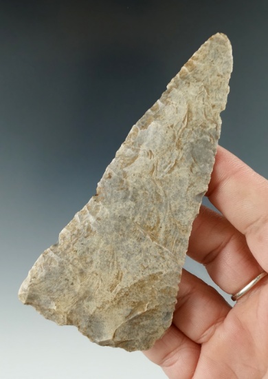 Heavily patinated 4 3/16" early archaic Knife found near Alden New York.