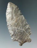 Paleo point made from Coshocton Flint with nice lightning lines found in Summit Co., Ohio.