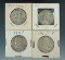 1951-S, 1952, 1957, & 1960 Franklin Half Dollars.