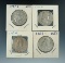 1951-S, 1952, 1954, & 1963 Franklin Half Dollars.