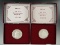 2- Washington Silver Commemorative Half Dollars with papers.