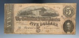 5 Dollar Confederate Note- Feb. 17, 1864.