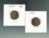 1864 CN & 1864 CR Indian Cents.