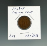 1908-S Indian Cent Fine - Key Date.