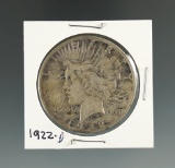 1922-D Peace Dollar.