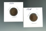 1864-CN & 1864-BR Indian Cents.