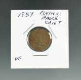 1857 Flying Eagle Cent - Very Fine.