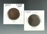 1827 & 1828 Large Cents.