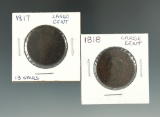 1817 & 1818 Large Cents.