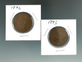 1842 & 1843 Large Cents.