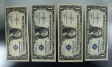 4- 1935-A One Dollar Silver Certificates.