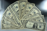 12- 1957-B One Dollar Silver Certificates.