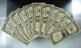 11-  1957 One Dollar Silver Certificate Notes.