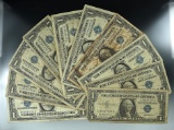 10- 1957 One Dollar Silver Certificates.