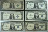 4- 1957-A & 2- 1957-B One Dollar Silver Certificates.