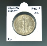 1945 Walking Liberty Half Dollar AU.