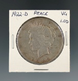 1922-D Peace Dollar.