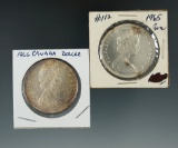 1965 & 1966 Canadian Silver Dollars Uncirculated.