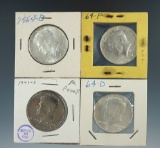 2- 1964-D, 1964, & 1971-S Proof Kennedy Half Dollars XF/Proof.