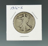 1916-S Walking Liberty Half Dollar.
